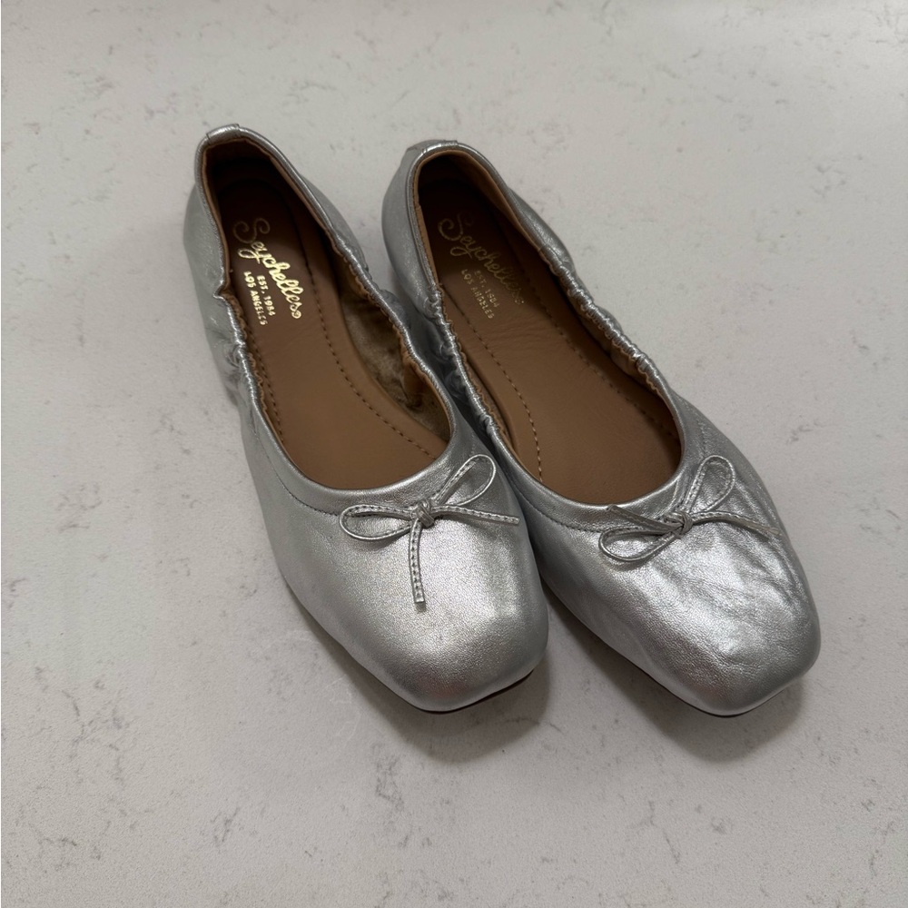 Silver Ballet Flats by Seychelles